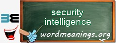 WordMeaning blackboard for security intelligence